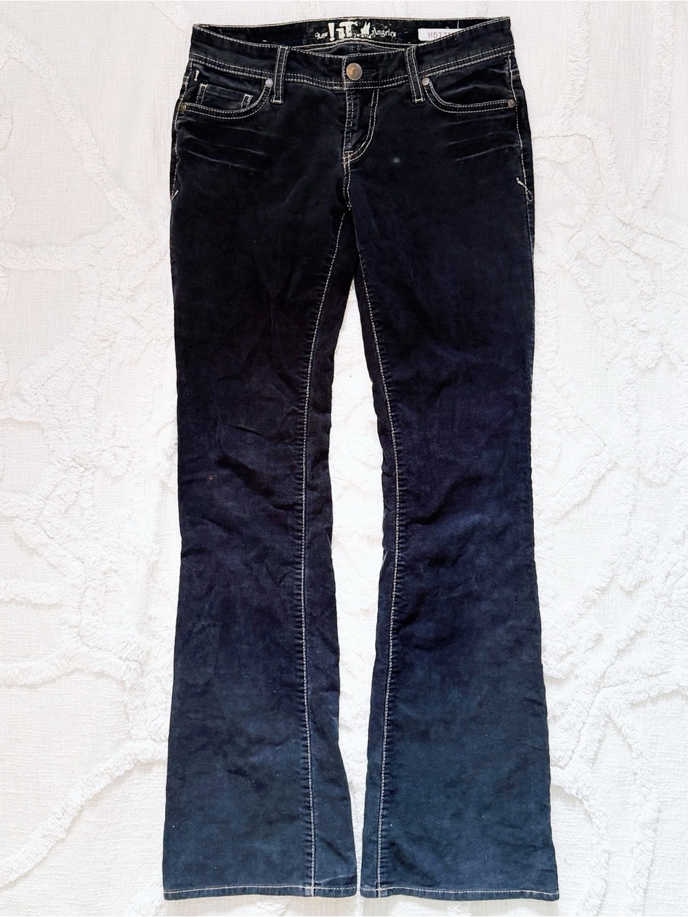 !it Jeans Hot Kiss by Angels Navy Corduroy Flare Pants | Size 26 | Y2K Boho GUC